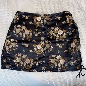 Silk mini skirt